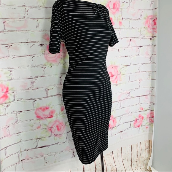 Lulus striped bodycon short sleeve midi dress - Picture 6 of 8